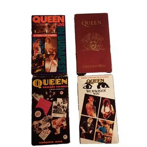 Queen VHS Lot - Greatest Hits, We Will Rock You, Magic Years, Live in Budapest